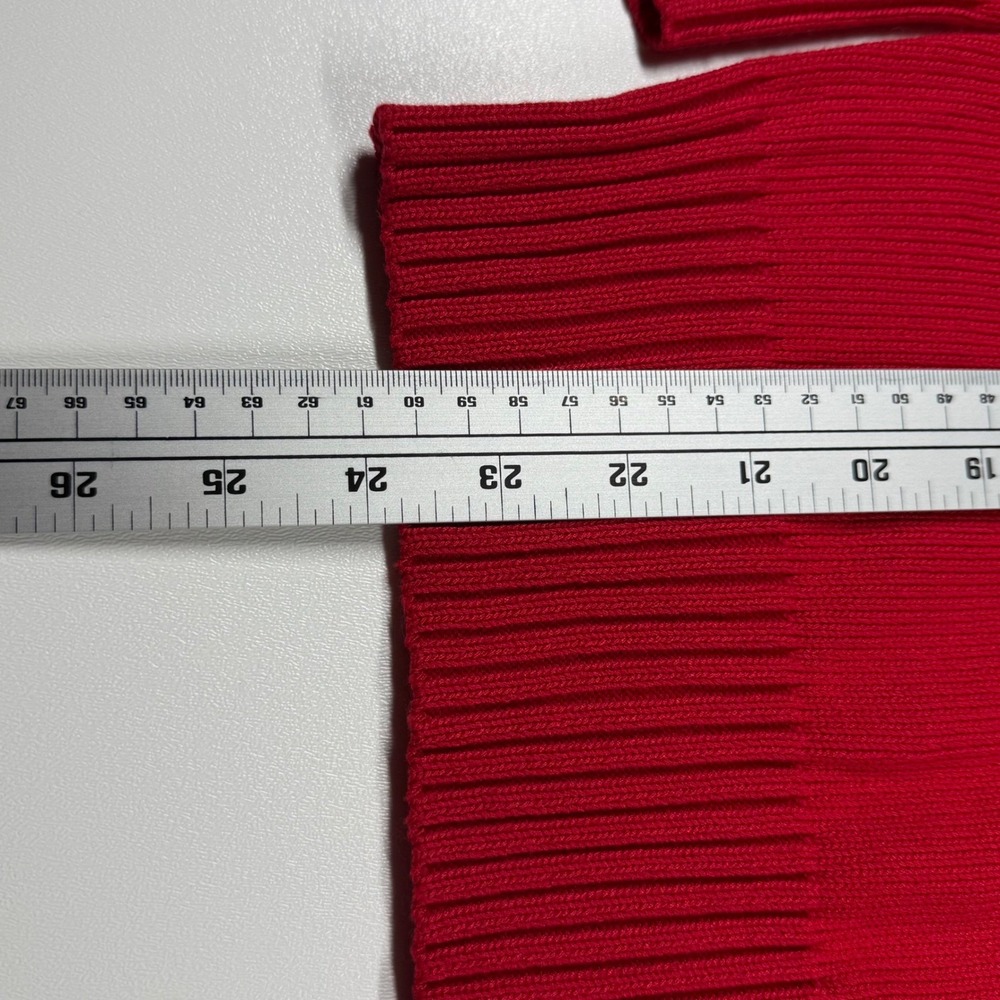 Nanette Lepore Red Je T'aime Heart Rhinestone Knit Sweater Womens Small - Picture 7 of 12